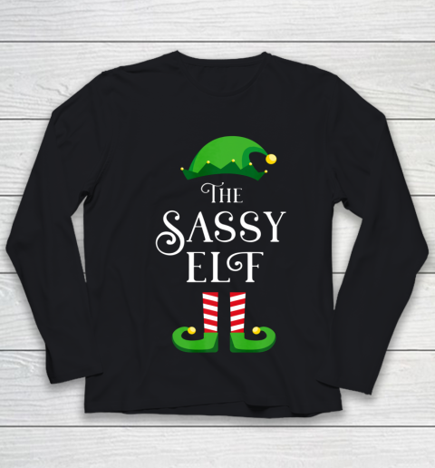 The Sassy Elf Matching Family Group Christmas Gift Youth Long Sleeve