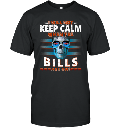 Buffalo Bills Football Skull Design T-Shirt, Buffalo Bills