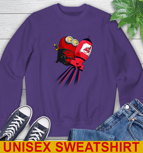 MLB Baseball Cleveland Indians Deadpool Minion Marvel Shirt Sweatshirt 4
