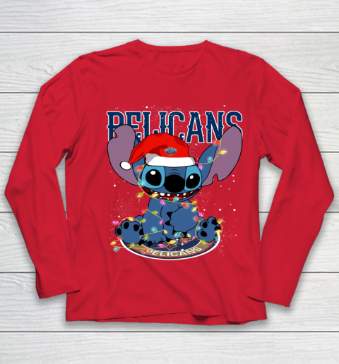 New Orleans Pelicans NBA noel stitch Basketball Christmas Youth Long Sleeve 7