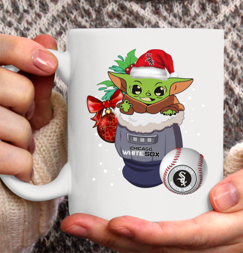 Chicago White Sox Christmas Baby Yoda Star Wars Funny Happy MLB Ceramic Mug 11oz 4