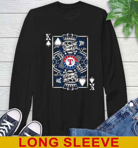 Texas Rangers MLB Baseball The King Of Spades Death Cards Shirt Long Sleeve T-Shirt