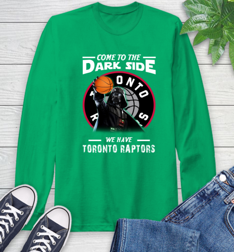 NBA Come To The Dark Side We Have Toronto Raptors Star Wars Darth Vader Basketball Long Sleeve T-Shirt 8