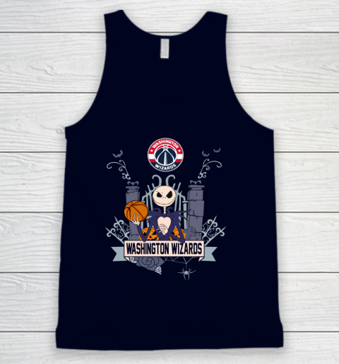 NBA Washington Wizards Basketball Jack Skellington Halloween Tank Top 2