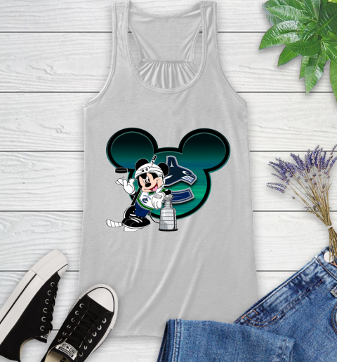 NHL Vancouver Canucks Stanley Cup Mickey Mouse Disney Hockey T Shirt Racerback Tank