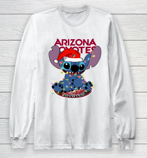 Arizona Coyotes NHL Hockey noel stitch Christmas Long Sleeve T-Shirt