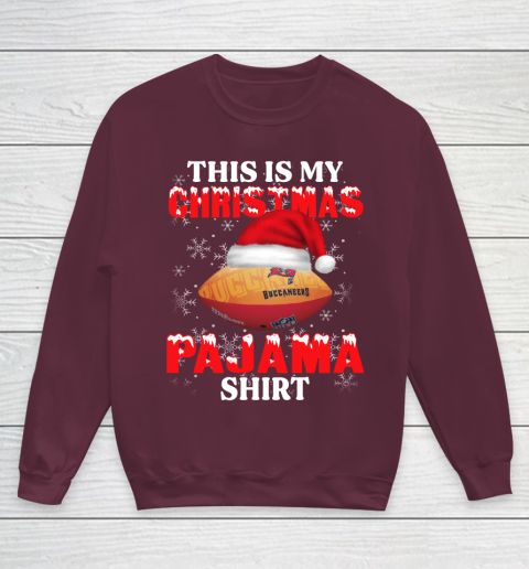 Tampa Bay Buccaneers This Is My Christmas Pajama Shirt NFL Youth Sweatshirt 4