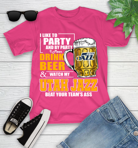 NBA Drink Beer and Watch My Utah Jazz Beat Your Team's Ass Basketball Youth T-Shirt 11