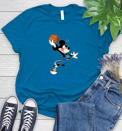 NBA Basketball Golden State Warriors Cheerful Mickey Mouse Shirt Women's T-Shirt 8