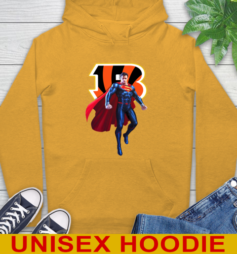 NFL Superman DC Sports Football Cincinnati Bengals Hoodie 3