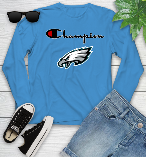 NFL Football Philadelphia Eagles Champion Shirt Youth Long Sleeve 5
