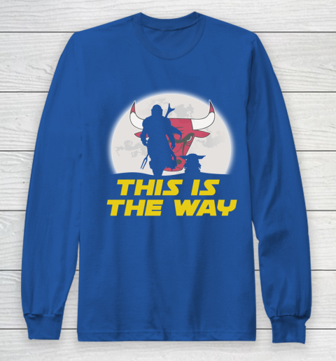 Chicago Bulls NBA Basketball Star Wars Yoda And Mandalorian This Is The Way Long Sleeve T-Shirt 6