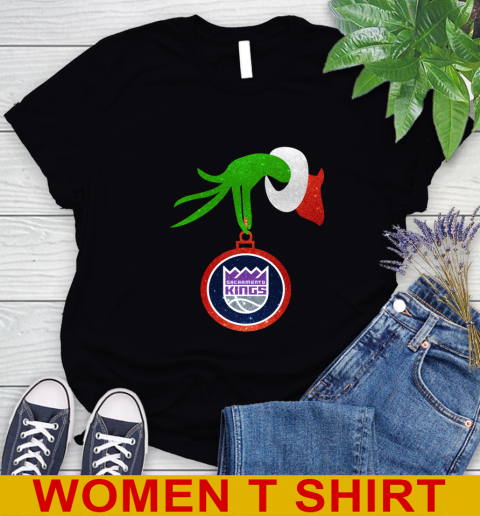 Sacramento Kings Grinch Merry Christmas NBA Basketball Women's T-Shirt 2