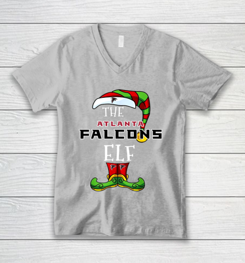 Atlanta Falcons Christmas ELF Funny NFL V-Neck T-Shirt 3