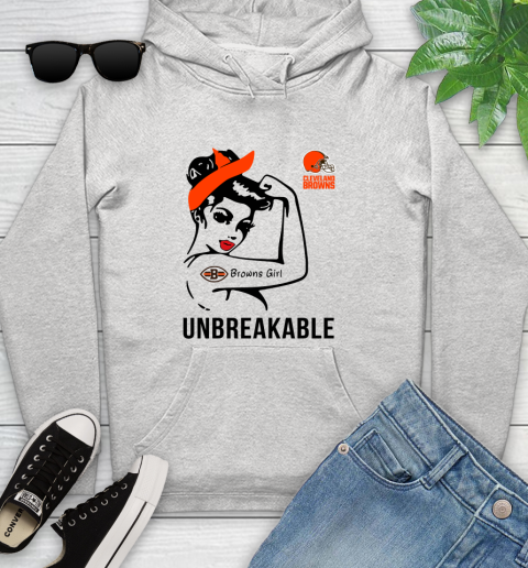 NFL Cleveland Browns Girl Unbreakable Football Sports Youth Hoodie