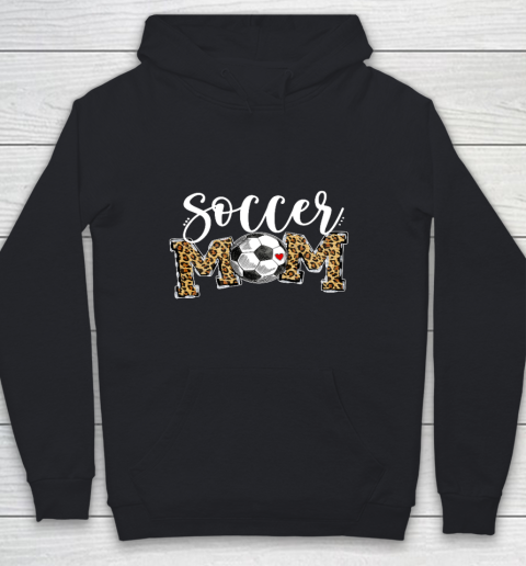 Soccer Mom Leopard Funny Soccer Mom Shirt Mother s Day 2021 Youth Hoodie