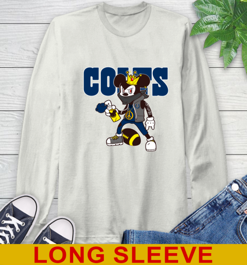 Indianapolis Colts NFL Football Mickey Peace Sign Sports Long Sleeve T-Shirt 12