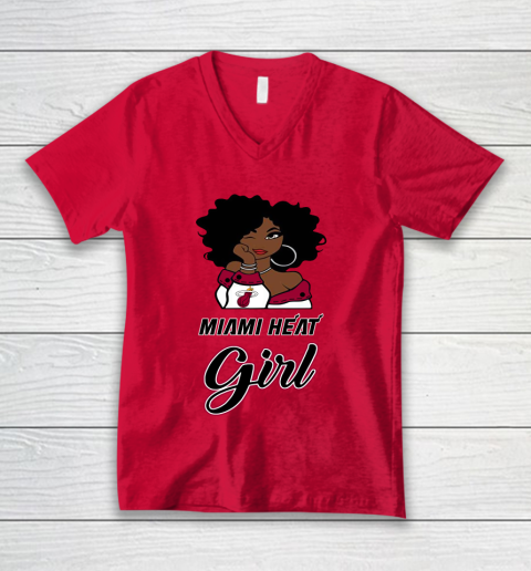 Miami Heat Girl NBA V-Neck T-Shirt 7