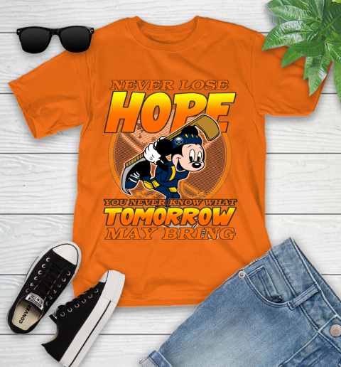 Buffalo Sabres NHL Hockey ootball Mickey Disney Never Lose Hope Youth T-Shirt 9