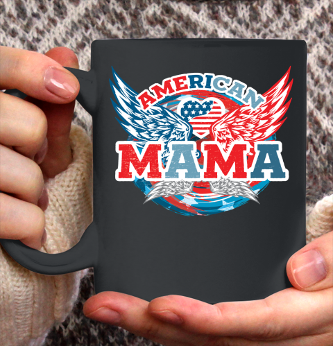 4th Of July American Mama, Fourth Of July Ceramic Mug 11oz