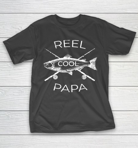 Father's Day Funny Gift Ideas Apparel  Reel Cool Papa Dad Father T Shirt T-Shirt
