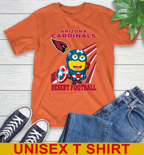 NFL Football Arizona Cardinals Captain America Marvel Avengers Minion Shirt T-Shirt 4