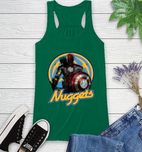 Denver Nuggets NBA Basketball Captain America Thor Spider Man Hawkeye Avengers Racerback Tank 7