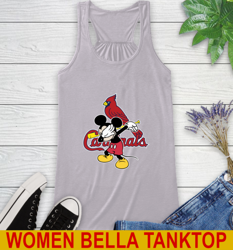 St.Louis Cardinals MLB Baseball Dabbing Mickey Disney Sports Racerback Tank 5