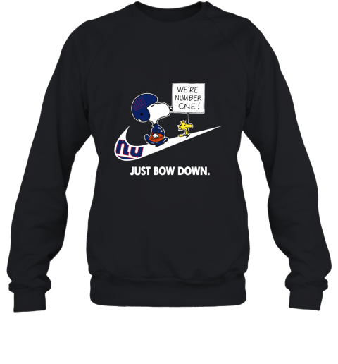 New York Giants Are Number One – Just Bow Down Snoopy Sweatshirt