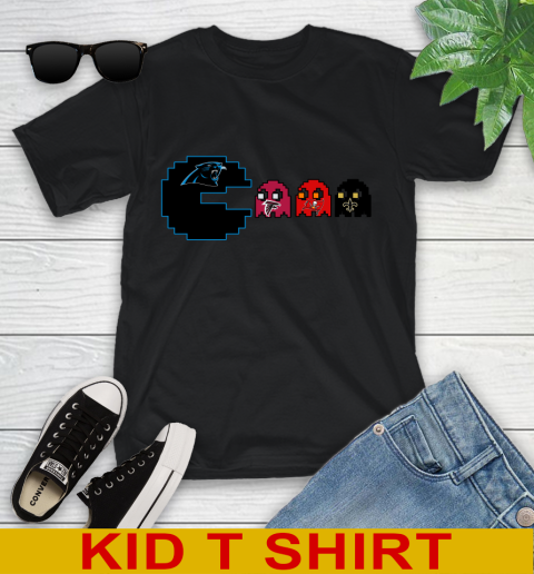 Carolina Panthers NFL Football Pac Man Champion Youth T-Shirt 2
