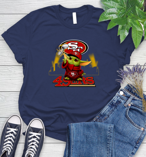 Super Bowl Baby Yoda Loves The San Francisco 49ers Star Wars NFL Shirts 93
