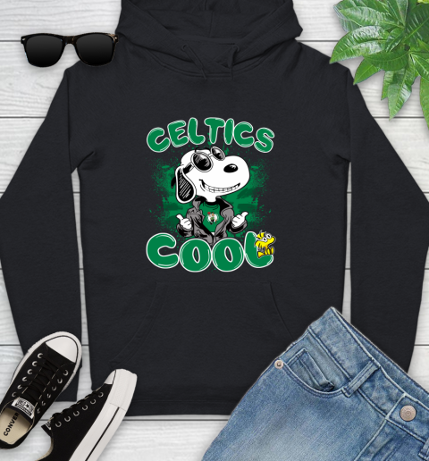 NBA Basketball Boston Celtics Cool Snoopy Shirt Youth Hoodie