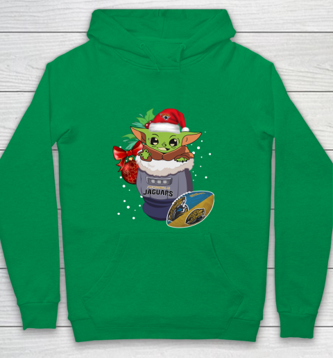 Jacksonville Jaguars Christmas Baby Yoda Star Wars Funny Happy NFL Youth Hoodie 6