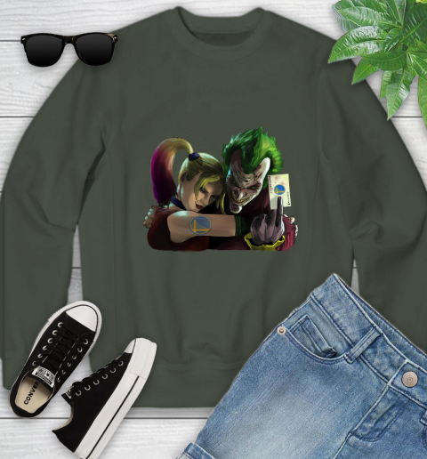 Golden State Warriors NBA Basketball Joker Harley Quinn Suicide Squad Youth Sweatshirt 10