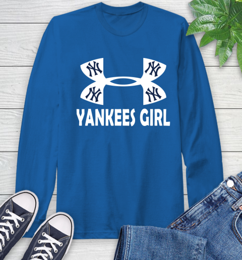 MLB New York Yankees Girl Under Armour Baseball Sports Long Sleeve T-Shirt