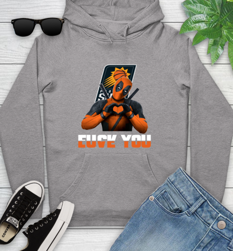 NBA Phoenix Suns Deadpool Love You Fuck You Basketball Sports Youth Hoodie 6