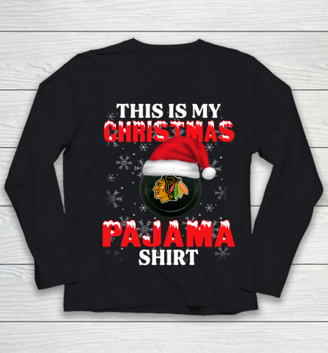 Chicago Blackhawks This Is My Christmas Pajama Shirt NHL Youth Long Sleeve