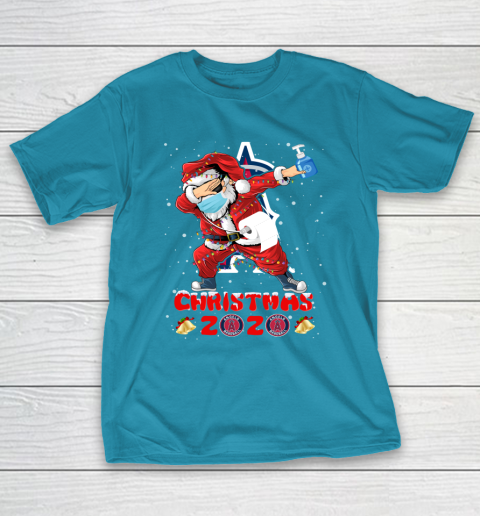 Los Angeles Angels Funny Santa Claus Dabbing Christmas 2020 MLB T-Shirt 7