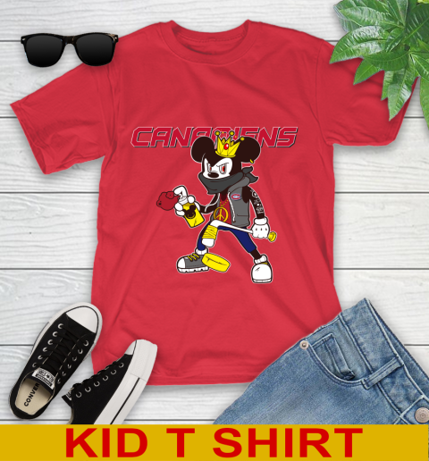 Montreal Canadiens NHL Hockey Mickey Peace Sign Sports Youth T-Shirt 10