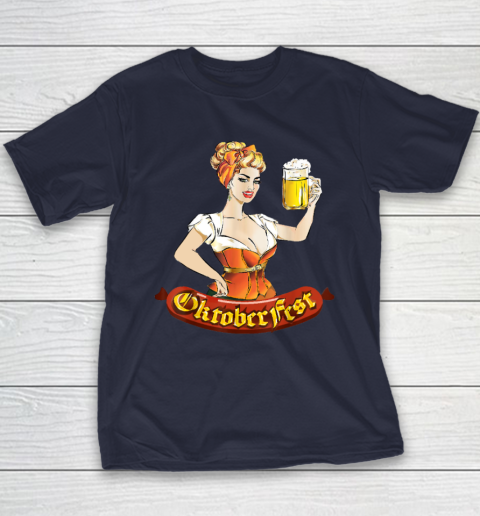 Barmaid Oktoberfest Dirndl Bratwurst German Woman Costume T Shirt Youth T-Shirt 2