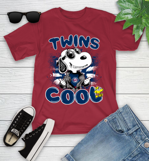 MLB Baseball Minnesota Twins Cool Snoopy Shirt Youth T-Shirt 12