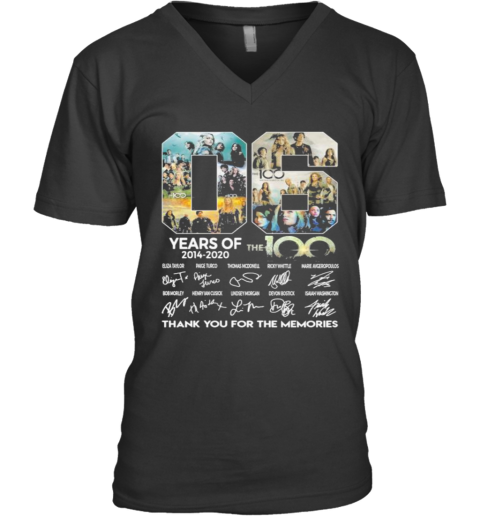 06 Years Of 2014 2020 The 100 Thank For The Memories Signatures V-Neck T-Shirt