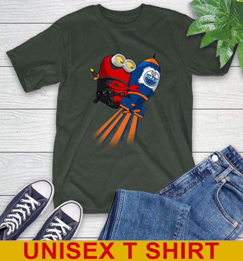 NHL Hockey Edmonton Oilers Deadpool Minion Marvel Shirt T-Shirt 6