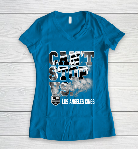 NHL Los Angeles Kings Hockey Can't Stop Vs Women's V-Neck T-Shirt 5