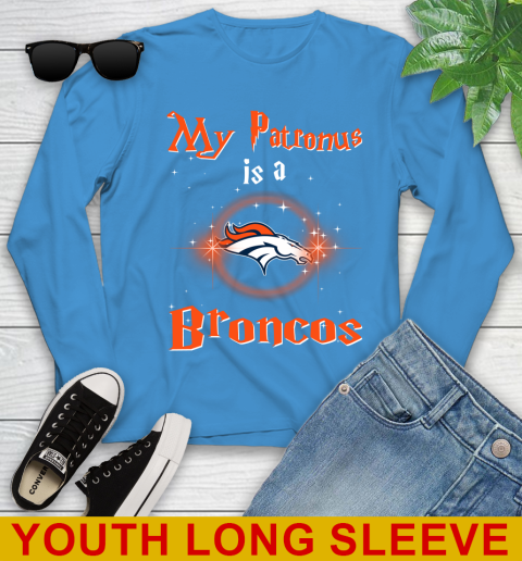 NFL Football Harry Potter My Patronus Is A Denver Broncos Youth Long Sleeve 8