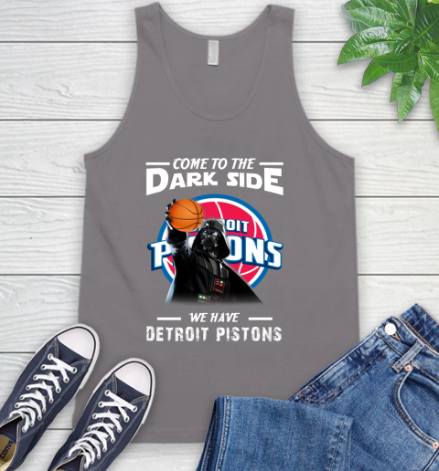 NBA Come To The Dark Side We Have Detroit Pistons Star Wars Darth Vader Basketball Tank Top 6