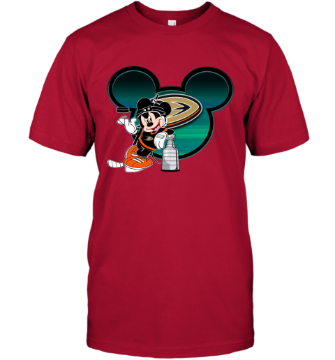 NHL Anaheim Ducks Stanley Cup Mickey Mouse Disney Hockey T Shirt