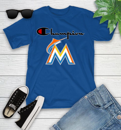 MLB Baseball Miami Marlins Champion Shirt Youth T-Shirt 6