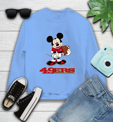 NFL Football San Francisco 49ers Cheerful Mickey Mouse Shirt Sweatshirt 11