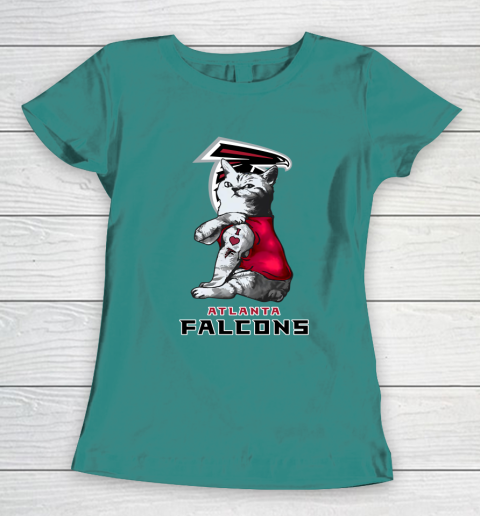 NFL Football My Cat Loves Atlanta Falcons Women's T-Shirt 10